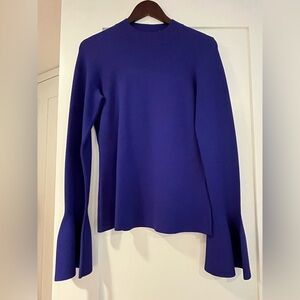 Diane Von Furstenberg Royal Blue Long Sleeve Top